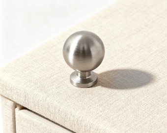 Brushed Nickel Cabinet Knobs: Modern Solid Brass Drawer Dresser Knobs Pulls