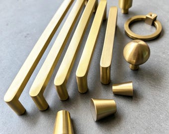Moderne Messing Knäufe Küchenschrank Griffe: Gold Möbel Schublade Knäufe Schrankgriffe