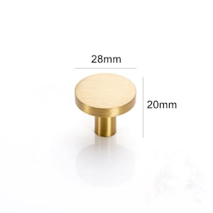 Round Brushed Brass Kitchen Cabinet Knobs And Pulls Gold Furniture Drawer Cupboard Door Pull Handles Single Hole zdjęcie 7