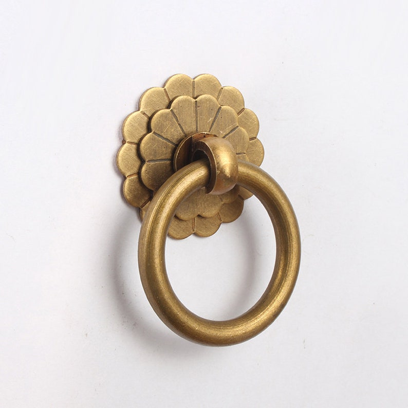 Vintage Brass Kitchen Knobs and Pulls Bronze Cupboard Etsy