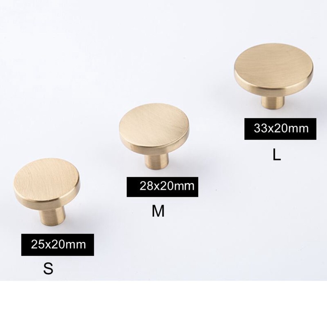 Modern Solid Brass Kitchen Knobs and Handles Pure Etsy