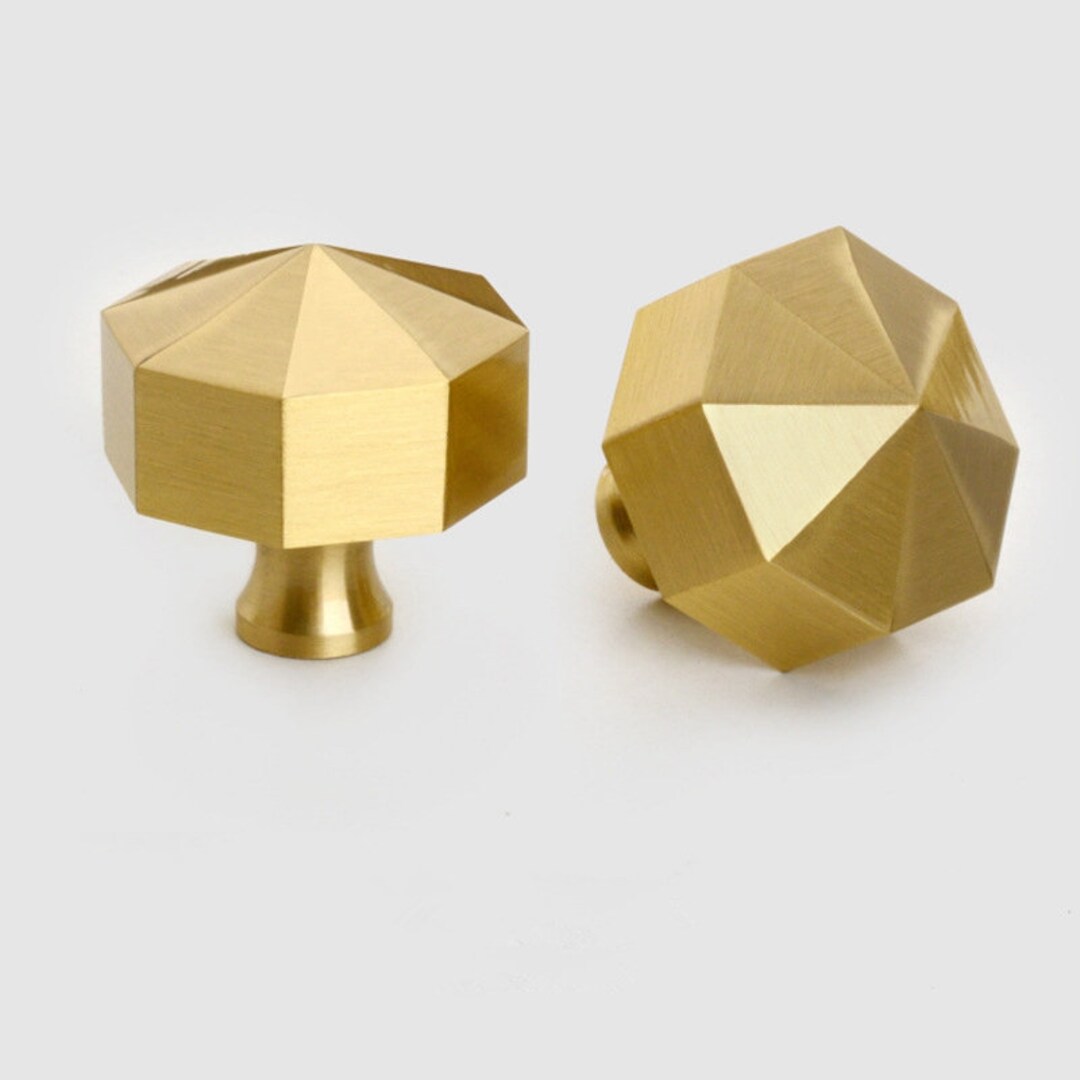 Solid Brass Kitchen Knobs and Pulls Gold Furniture Drawer
