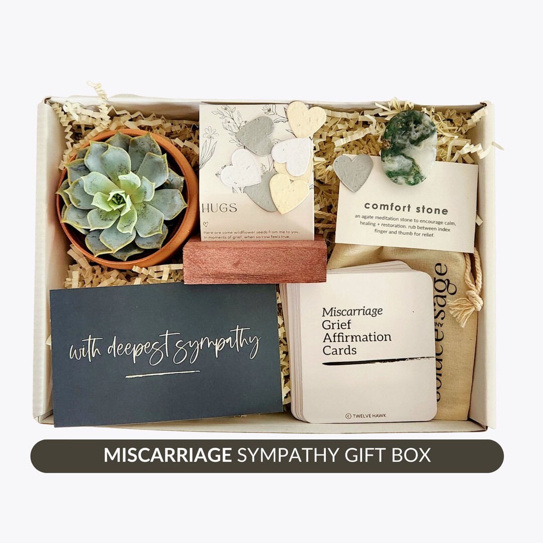 Miscarriage Sympathy Gift Box With Pregnancy Loss Affirmation Card Set