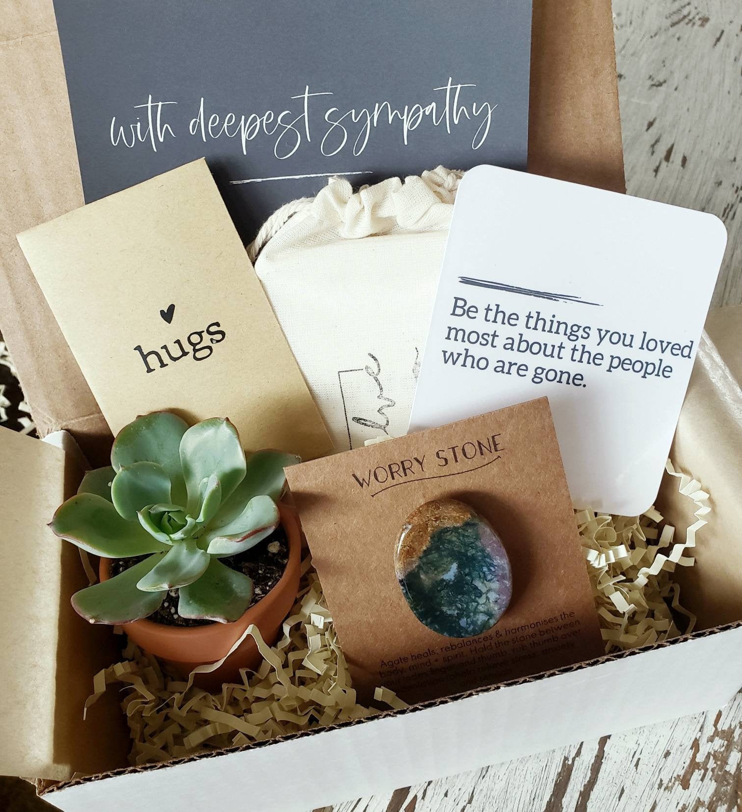Bereavement Gifts For Employees
 Sympathy Gift Box with Grief Affirmation Card Set for Lost