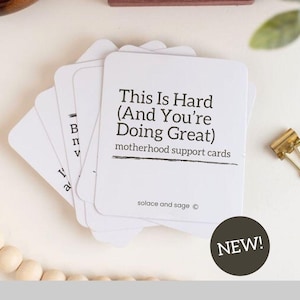 Tarjetas de apoyo para la maternidad Afirmaciones posparto Regalo para mamás primerizas Crianza Mantras de maternidad Tarjetas de afirmación Atención plena para mamás primerizas Positivo