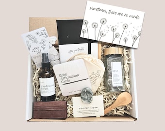 Sympathy Care Package Comfort Support Bereavement Grief Loss of Loved One Grief Affirmation Cards You Deserve to Rest No Words Condolences