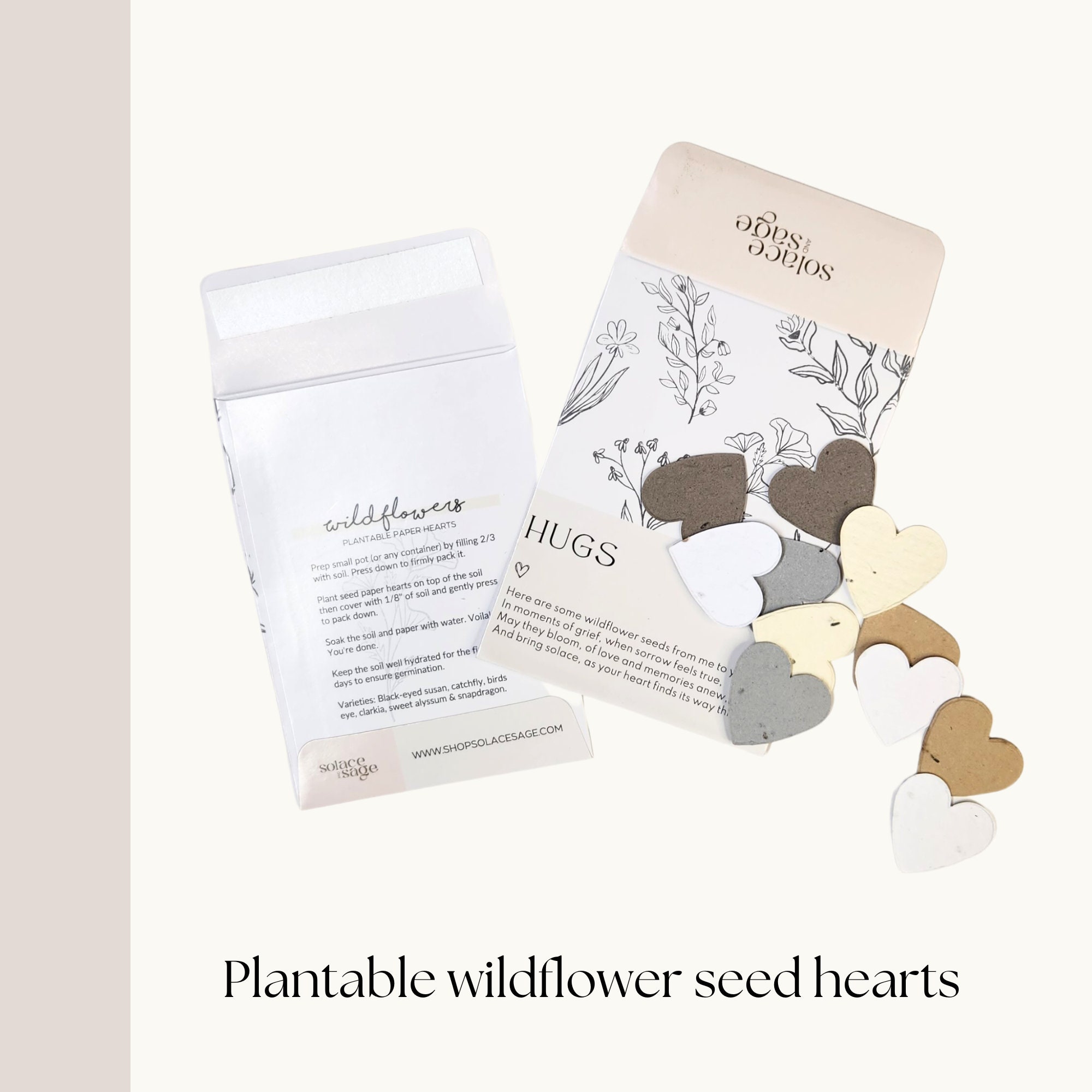 Plantable Wildflower Seed Heart Paper - Due To Joy - Baby Loss Resources  and Miscarriage Gifts