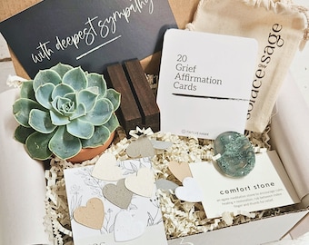 Sympathy Gift Box with Affirmation Cards Loss Loved One Care Package for Her Gift for Him Memorial Gift Bereavement Gift