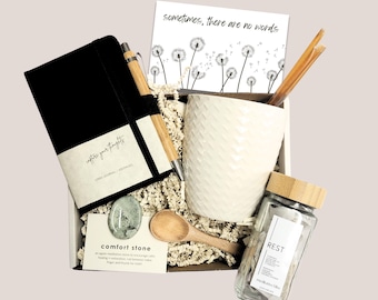 Support Care Package for Her Self Care Gift Box Sympathy Gift Bereavement Grief Journal Loss of Father Healing Sometimes There Are No Words