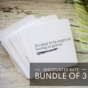 3 jeux de cartes d'affirmation pour le deuil : faire face à la perte d'un être cher, cadeau de deuil, cadeau de condoléances, cadeau commémoratif, cadeau pour les personnes en deuil