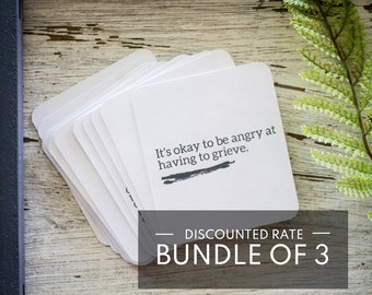 3 Sets of Grief Affirmation Cards Dealing with Loss Loss of a Loved One Bereavement Gift Condolences Gift Memorial Gift Gift for Grievers