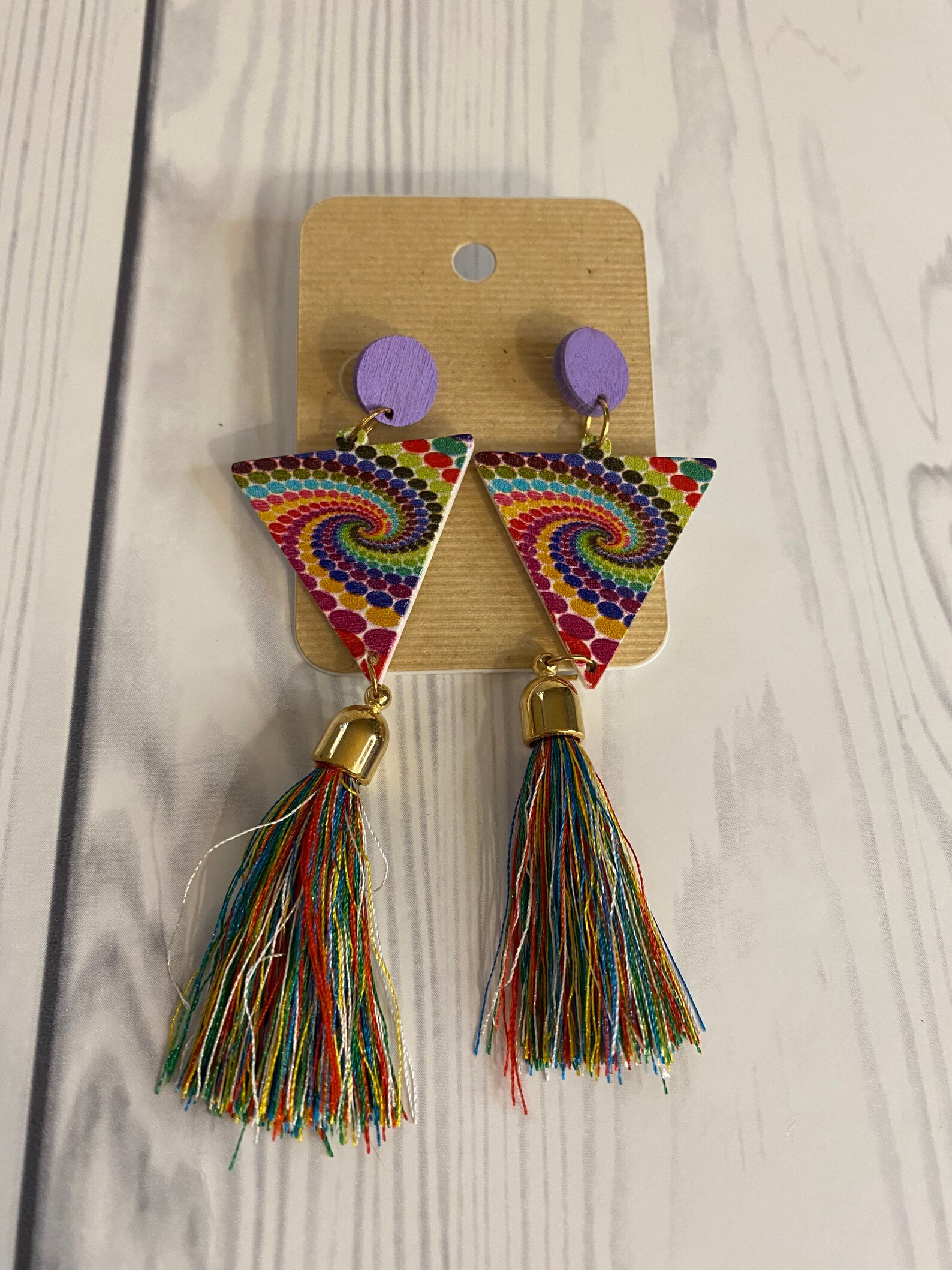 Triangle earrings Etsy