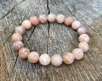 Sunstone Bracelet, Crystal Healing Bracelet, Gemstone Bracelet, Natural Stone Bracelet, Stack Bracelet, Energy Bracelet, Stone Bead Bracelet