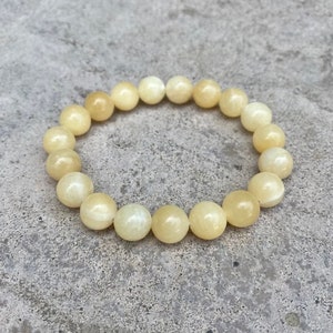 Gele Jade armband, kristallen armband, helende armband, edelsteen armband, geluk liefde armband, uniek, natuursteen armband