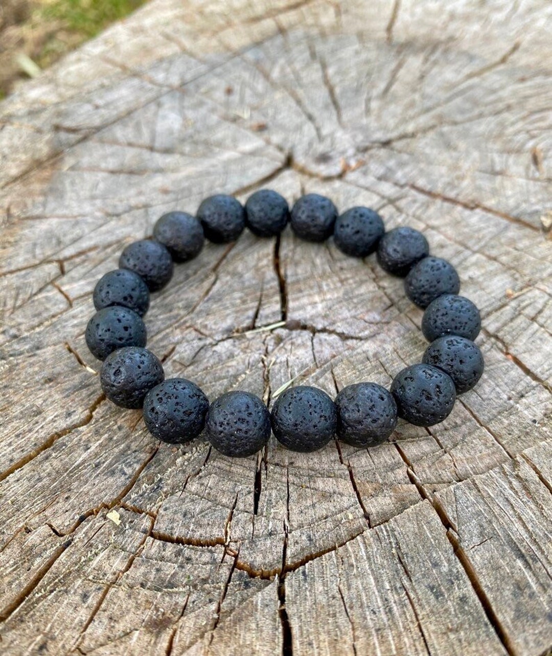 Lava Stone Bracelet, Essential Oils Bracelet, Natural Lava Stone