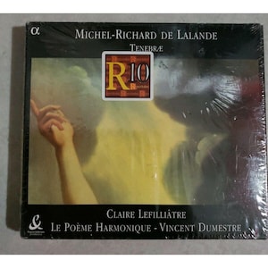 May include: Sealed CD of Michel-Richard de Lalande's Tenebræ, featuring Claire Lefilliâtre and Le Poème Harmonique. The album cover displays a painting with a hand reaching upwards, with text in white and gold.