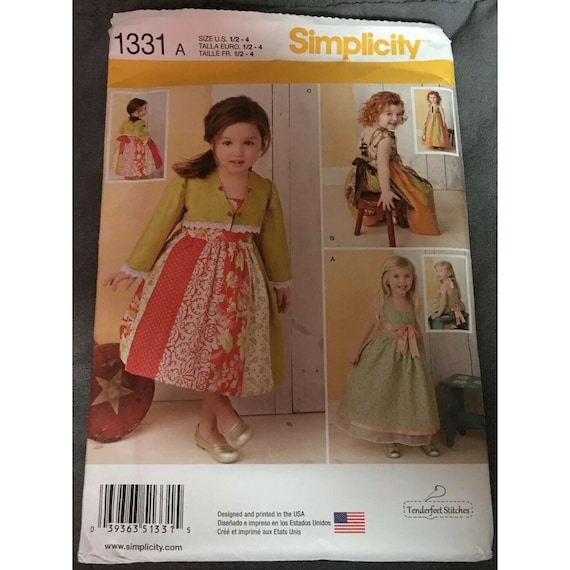 Simplicity Us1331 A Taille D'un Enfant De Robe Et Bolero