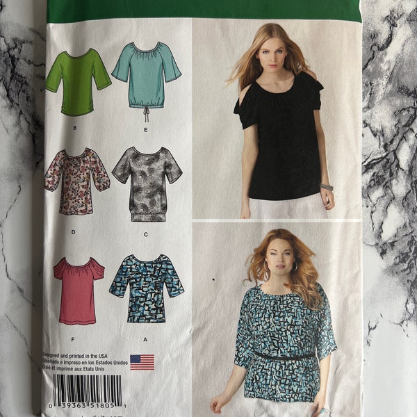Simplicity 1805A - Pullover Knit Tops  Sewing Pattern Size: XXS-XXL
