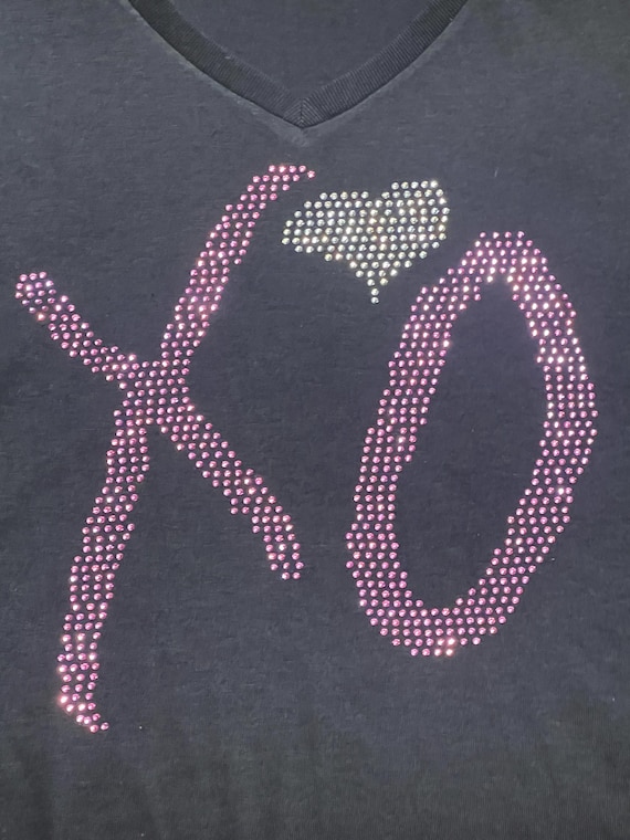 The Weeknd Rhinestone XO T Shirt, New, Women's Vneck, Gildan