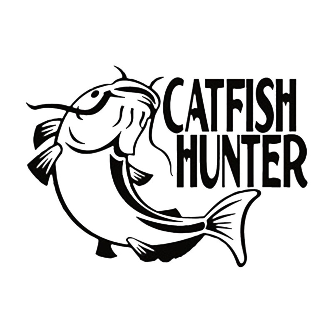 Catfish Hunter Fishing Decal Etsy