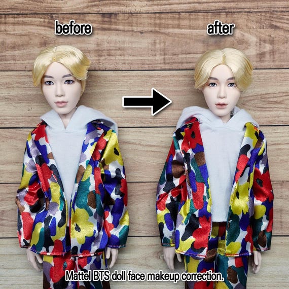 Mattel BTS Doll, JIN Doll With Modified Makeup - Miminegage - Etsy