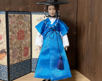 Korean traditional jacket, Dopo, doll clothes, Hanbok, mattel bts outfits, bts clothes - miminegage