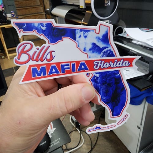 Buffalo Bills 4" X 4" Retro Team Logo Truck Car Auto Window Die Cut Decal New EB