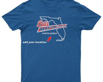 Florida Bills Mafia Customizable T Shirt Royal Blue, add your Florida location!