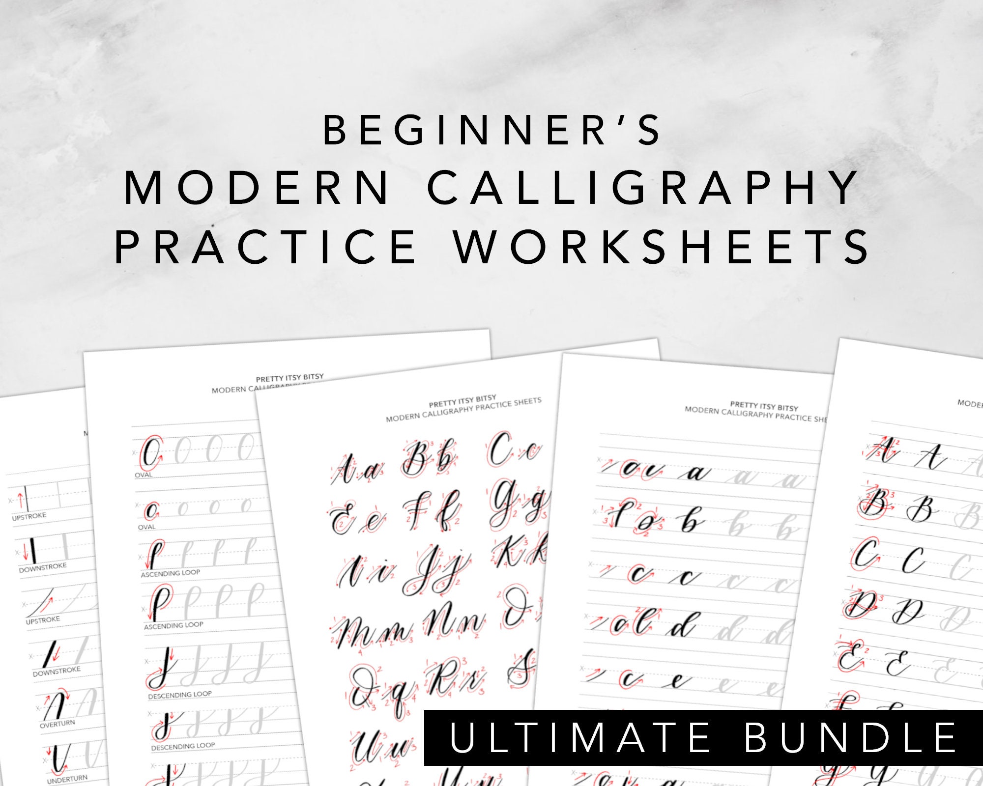  Calligraphy Workbook For Adults: Modern Calligraphy