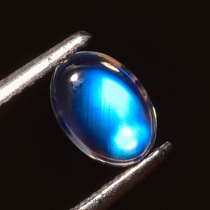 Natural Rainbow Moonstone Oval Shape Cabochon, Moonstone Loose Gemstone For Jewelry Making, Blue Fire Moonstone Oval Calibrated Size 7x5 mm