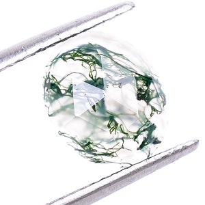 Oval Rosecut Green Moss Agate Gemstone: Calibrated Size 10X8X4 mm
