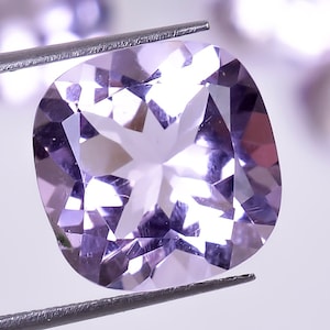 Natural Rose De France Cushion Brilliant Cut, Pink Amethyst Loose Gemstone For Jewelry Making, Rose De France Calibrated Size 12X12X7.5 mm