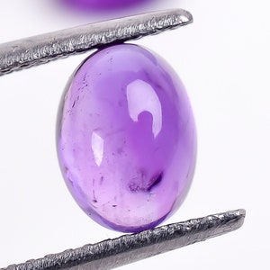 African Amethyst Cabochon: Purple Oval Gemstone (8X6X5 mm)
