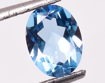 London Blue Topaz 6x4mm to 8x6mm Natural London Blue Topaz Cabochon Oval Loose Gemstone @ All Calibrated Size Available 6x4mm to 8x6mm