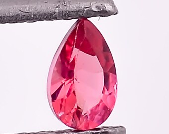 Pink Tourmaline Pear Cut Gemstone: Natural Loose Stone, 5x3 mm