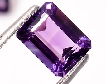 Natural Amethyst Octagon Shape Step Cut, Amethyst Loose Gemstone For Jewelry Making, Amethyst Emerald Cut Octagon Calibrated Size 8X6 mm