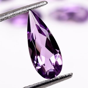 Rose De France Pear Shape Brilliant Cut, Pink Amethyst Loose Gemstone For Jewelry Making, Pink Amethyst Teardrop Calibrated Size 12X5X4 mm