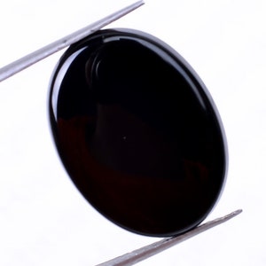 Natural Black Onyx Oval Shape Smooth Cabochon, Black Onyx Loose gemstone For Jewelry Making, Black Onyx Cab Stone Calibrated Size 20X15X3 mm