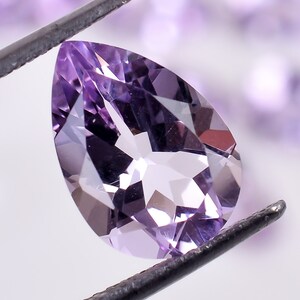Rose De France Pear Shape Brilliant Cut, Pink Amethyst Loose Gemstone For Jewelry Making, Pink Amethyst Teardrop Calibrated Size 13X9X6 mm