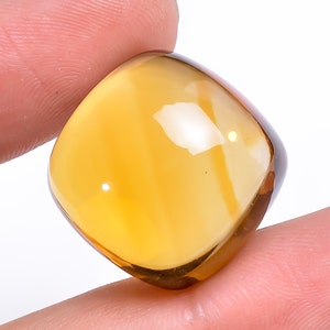 Natural Citrine Quartz Cabochon Cushion Shape, Citrine Loose Gemstone AAA+ Quality For Jewelry Making, Citrine Calibrated Size 20X20X12 mm