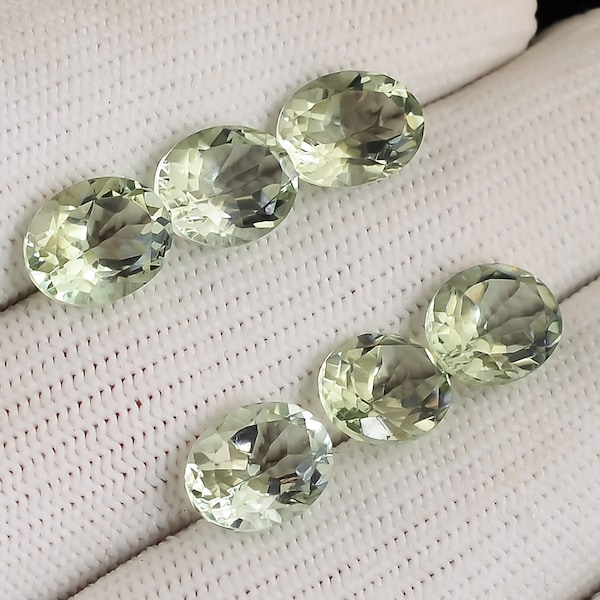 Green Amethyst (Prasiolite) Oval Shape Brilliant Cut, Prasiolite Loose Gemstone For Jewelry Making, Prasiolite Oval Cut All Calibrated Size