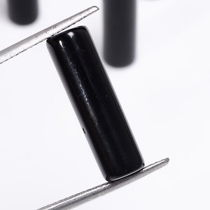 Natural Black Onyx Round Tube Cabochon, Black Onyx Loose Gemstone For Jewelry Making, Onyx Black Tube Smooth Cabochon Calibrate Size 20X6 mm