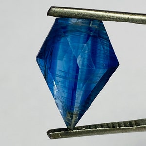 Natural Blue Kyanite Shield Shape Step Cut, Kyanite Loose Gemstone For Jewelry Making, Blue Kyanite Shield Faceted Calibrate Size 15X11X6 mm