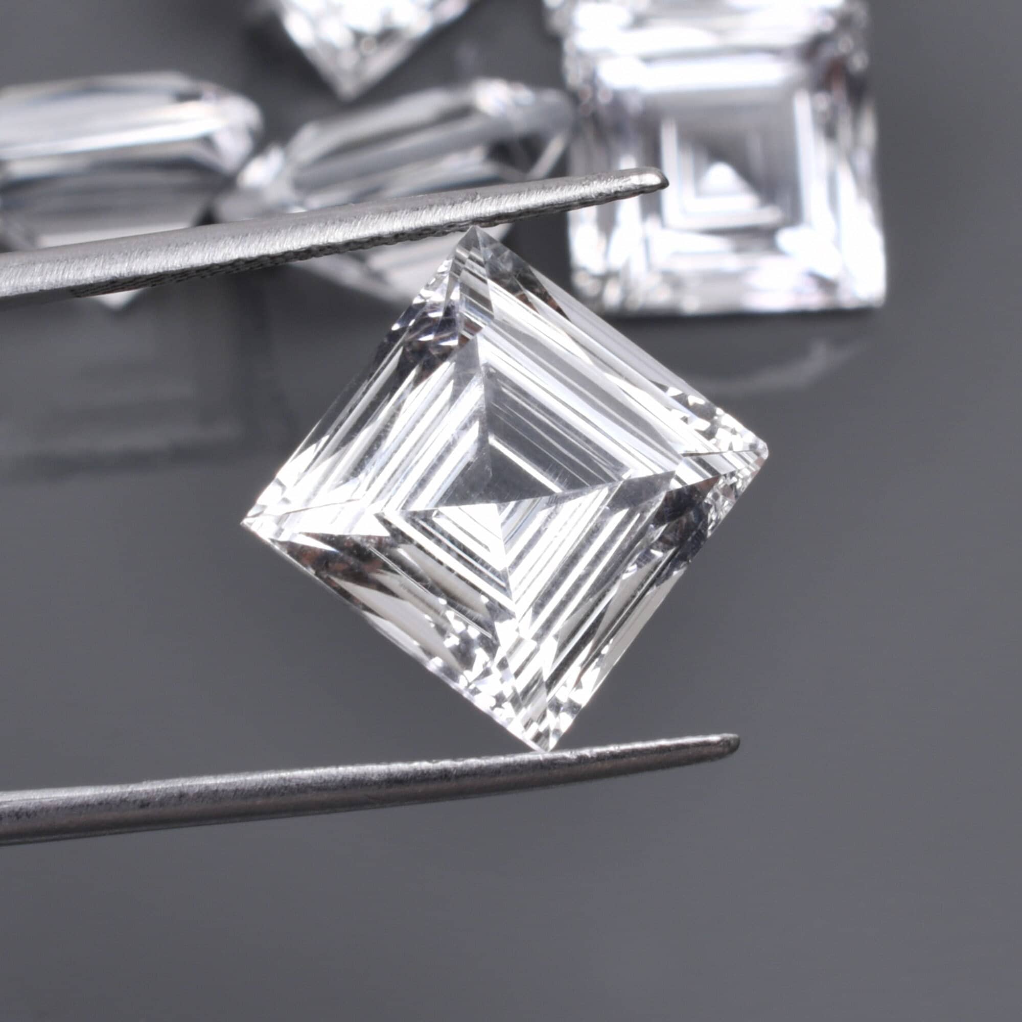 Natural Crystal Quartz Square Step Cut Loose Gemstone (12X12X8.5 Mm) - Etsy