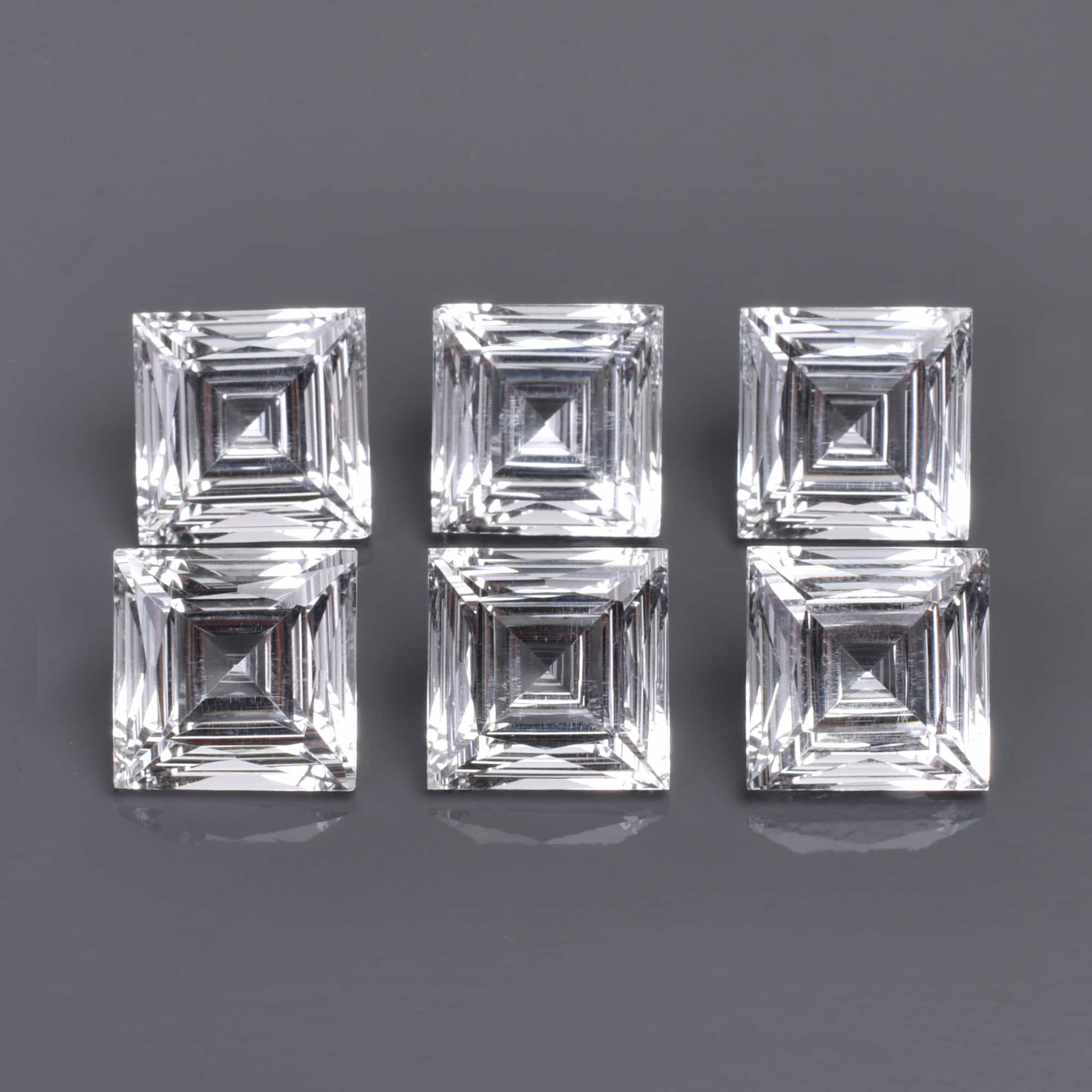 Natural Crystal Quartz Square Step Cut Loose Gemstone (12X12X8.5 Mm) - Etsy