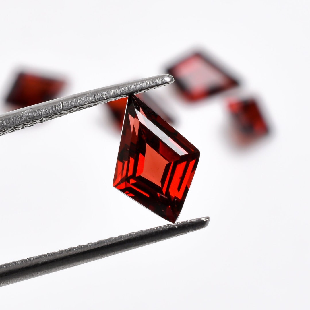 Natural Red Garnet Kite Shape Step Cut, Garnet Loose Gemstone for ...
