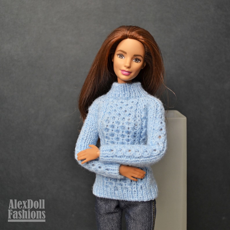 Sweater for Barbie doll knitted sweater clothes for Barbie | Etsy