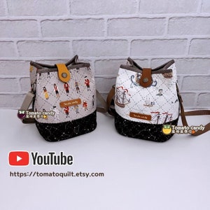 No.210 Süße Kleine Körperkreuztasche. Nur Handschnittmuster, YouTube-Tutorial, keine schriftlichen Anweisungen, Sofort-Download-PDF.