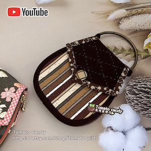 Patrón de costura para llavero y tarjetero n.º 100, descarga instantánea con tutorial de YouTube. Solo patrón de costura a mano, sin instrucciones escritas.