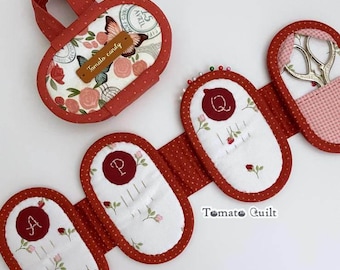 No.283 Quilted Needle & Pin Case, Portable Organizer, PDF Pattern Only, Hand Sewing, No Written Instructions, YouTube Tutorial